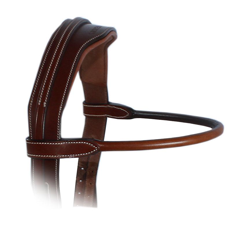 Silver Crown Rolled Brow Band - Saddlery Direct