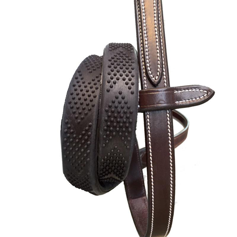 Silver Crown V Grip Reins - Saddlery Direct