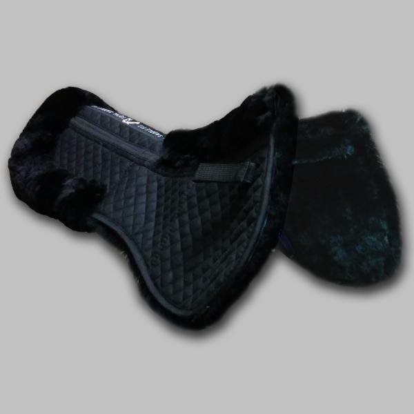 Total Saddle Fit Six Point Wither Freedom Sheeps Fleece Half Pad - Saddlery Direct